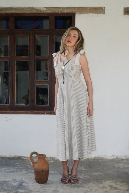 Vestido Lienzo Rayas