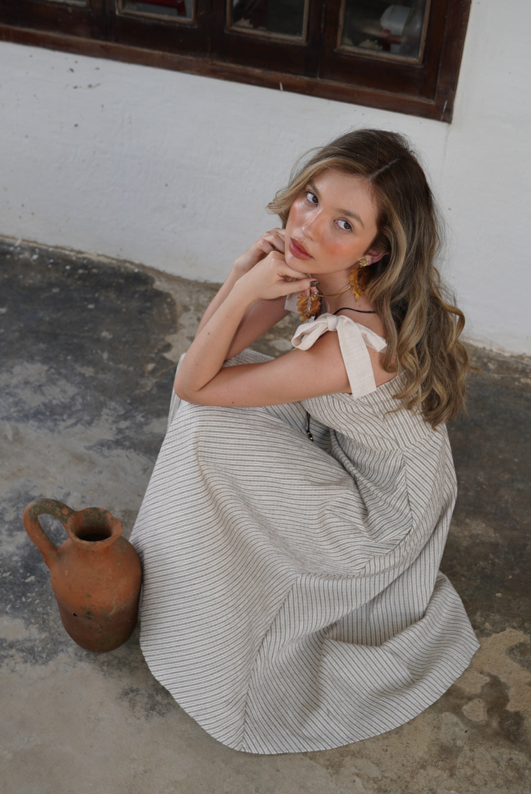 Vestido Lienzo Rayas