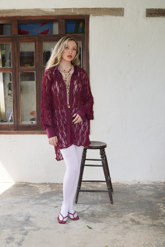 Camisera Telar Borgoña