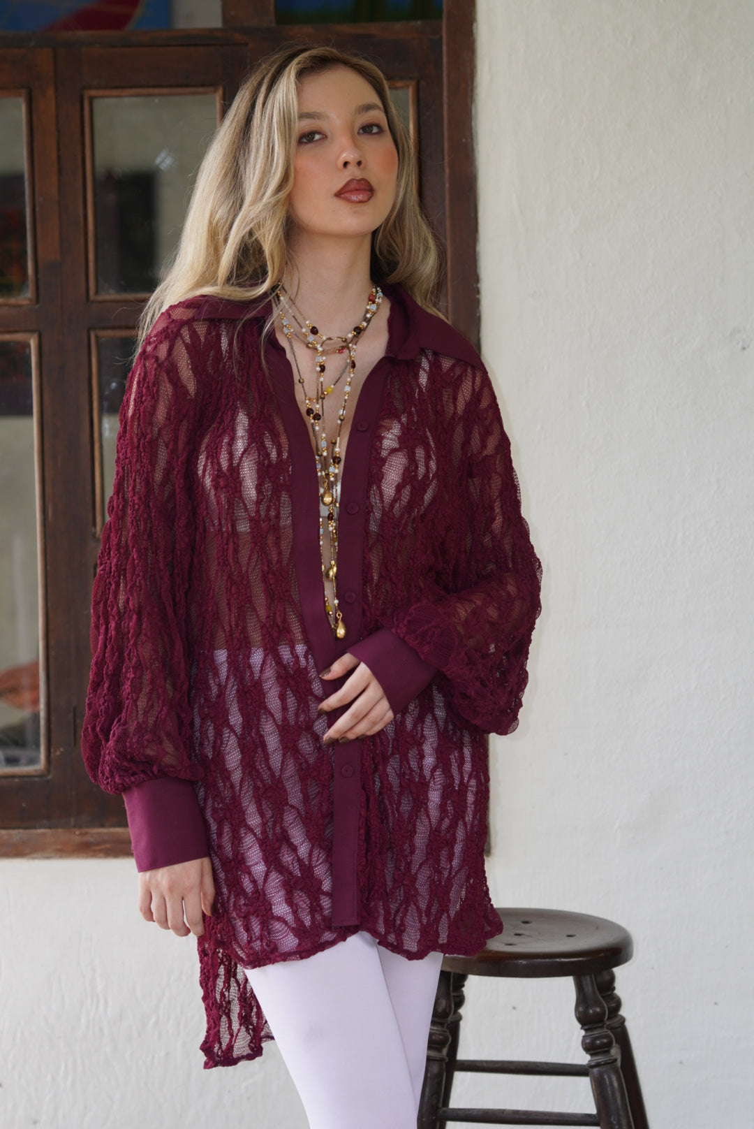 Camisera Telar Borgoña